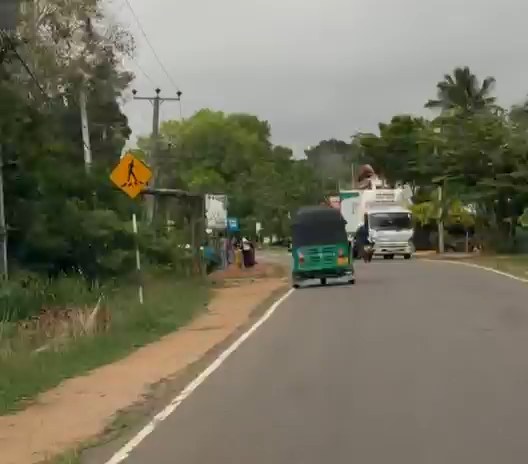 Drunk Motorcyclist Causes Violent Head-On Collision in Kumbugodaara, Embilipitiya Captured on Dashcam